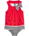 FIRST IMPRESSIONS BABY GIRLS WATERMELON SUNSUIT, CREATED FOR MACY'S