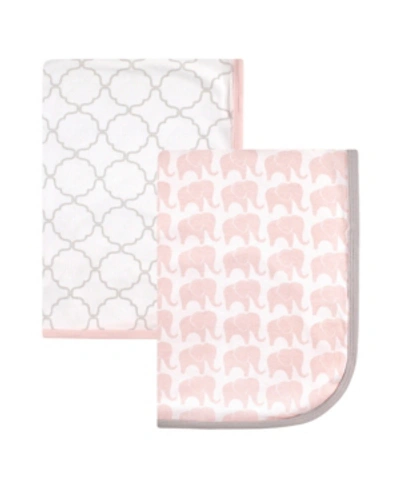 Hudson Baby Swaddle Blanket, 2-pack, One Size In Girl Elephant