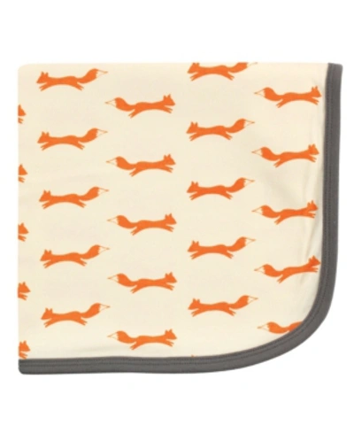 Touched By Nature Organic Cotton Receiving/swaddle Blanket, One Size In Fox