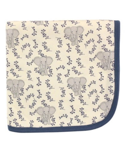 Touched By Nature Organic Cotton Receiving/swaddle Blanket, One Size In Elephant