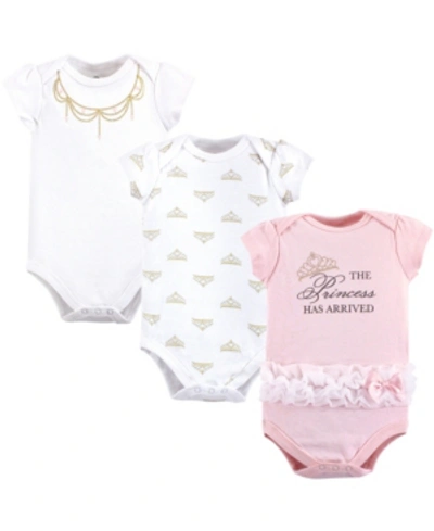 Little Treasure Babies' Cotton Bodysuits, 3 Pack In Pink