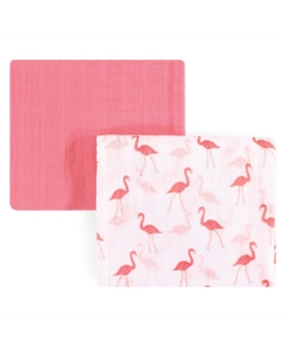 Yoga Sprout Kids' Muslin Swaddle Blanket, 2-pack, One Size In Flamingo