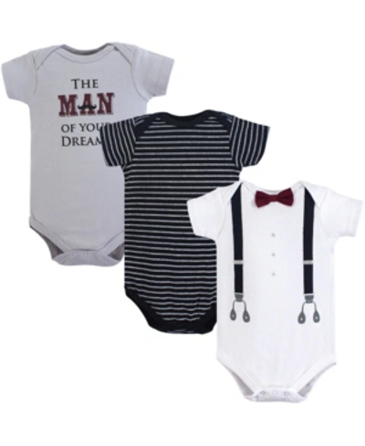 Little Treasure Baby Boys Cotton Bodysuits, Short-sleeve 3-pack In Man Of Your Dreams