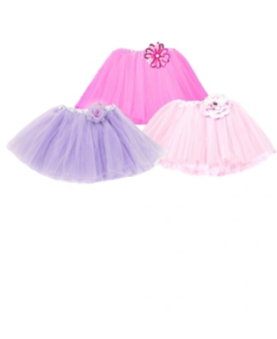 Mi Amore Gigi Kids' One Size Girls Flower Tutu Skirts Set Of 3 In Multi