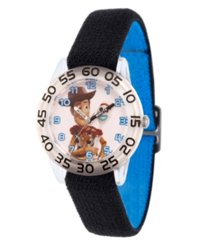Ewatchfactory Kids' Boy's Disney Toy Story 4 Woody Forky Black Plastic Time Teacher Strap Watch 32mm