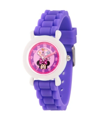 Ewatchfactory Kids' Girl's Disney Minnie Mouse Purple Plastic Time Teacher Strap Watch 32mm