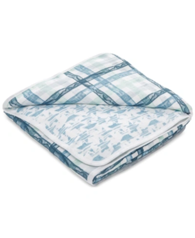 Aden By Aden + Anais Kids'  Baby & Toddler Boys Retro Printed Cotton Blanket In Blue