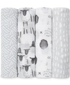 ADEN BY ADEN + ANAIS ADEN BY ADEN + ANAIS BABY BOYS & GIRLS 4-PACK PASTURE CLASSIC COTTON SWADDLES
