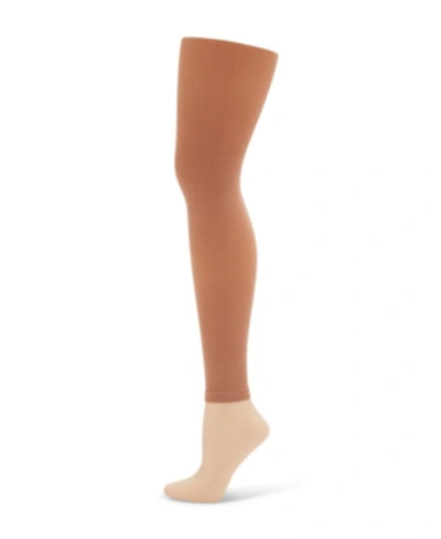 Capezio Kids' Big Girls Hold And Stretch Footless Tight In Nude Or Na