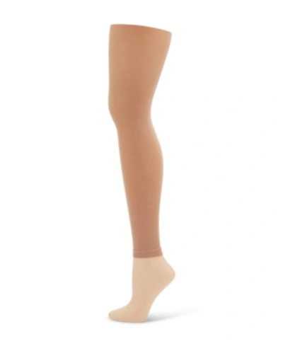 Capezio Kids' Big Girls Hold And Stretch Footless Tight In Cream