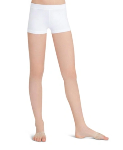 Capezio Kids' Big Boys & Girls Cut Low Rise Short In White