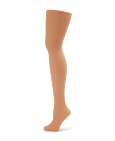 Capezio Kids' Big Girls Hold And Stretch Footed Tight In Nude Or Na