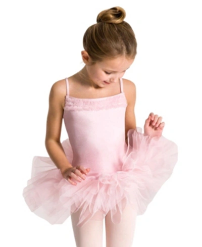 Capezio Kids' Big Girls Ruffle Yoke Tutu Dress In Pink
