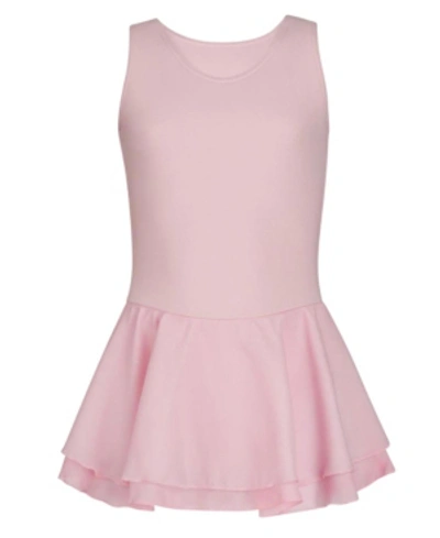 Capezio Kids' Big Girls Double Layer Skirt Tank Dress In Pink