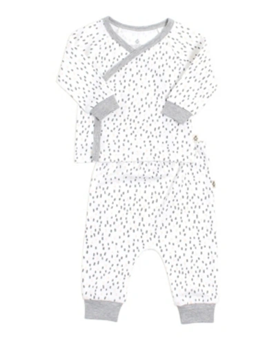 Snugabye Kids' Gertex  Dream Infant Boys Kimono Top And Pant Play/sleepwear Set In Light Gray
