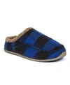 Deer Stags Kids' Little And Big Boys Slipperooz Lil Nordic S.u.p.r.o. Sock Cushioned Indoor Outdoor Clog Slipper In Blue/black