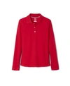 FRENCH TOAST BIG GIRLS LONG SLEEVE INTERLOCK KNIT POLO WITH PICOT COLLAR