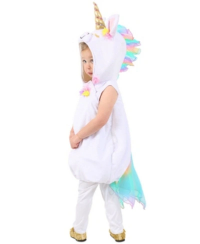 Buyseasons Kids'  Baby Girls Pastel Unicorn Costume In White