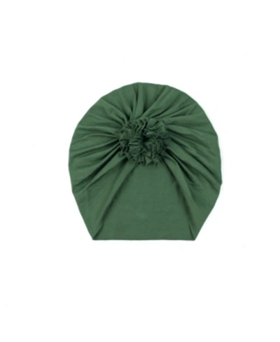 Sweet Peas Kids' Baby Girls Rose Turban In Olive Green