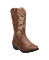 Kensie Girl Little Kids Zip-up Cowgirl Boots In Brown