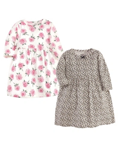 Little Treasure Kids' Baby Girl Long Sleeve Dress, 2 Pack In Pink