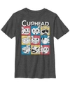 FIFTH SUN CUPHEAD BIG BOY'S NINE SQUARES OF DIFFERENT EMOTIONS SHORT SLEEVE T-SHIRT