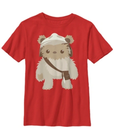 Fifth Sun Kids' Boy's Star Wars Cute Cartoon Ewok Child T-shirt In Red