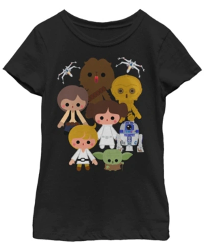 Fifth Sun Kids' Girl's Star Wars Cute Cartoon Rebels Child T-shirt In Black