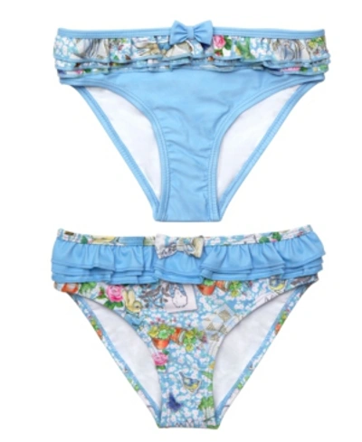 Beatrix Potter Kids' Baby Girls Scrapbook Print Frilled Nappy Swimsuit Bottom - Set Of 2 In Assorted