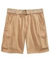 RING OF FIRE BIG BOYS BOBBY TWILL CARGO SHORTS WITH D-RING BELT