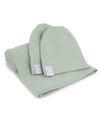 ELY'S & CO. JERSEY COTTON SWADDLE BLANKETS WITH BABY HAT
