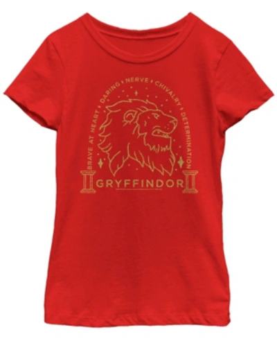 Fifth Sun Kids' Girl's Harry Potter Gryffindor House Emblem Child T-shirt In Red