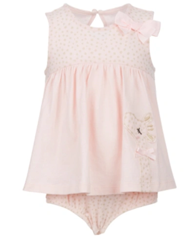 First Impressions Baby Girls Giraffe Bodysuit, Created For Macy's In Pink Dogwood
