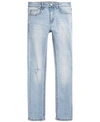 Ring Of Fire Big Boys Tumble Skinny-fit Stretch Destroyed Jeans In Overcast