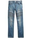 RING OF FIRE BIG BOYS CHASE STRETCH MOTO JEANS, CREATED FOR MACY'S