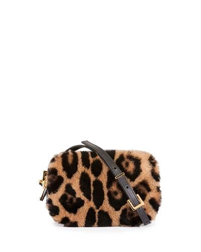 Tom Ford Leopard-print Fur Cosmetic Case W/crossbody Strap