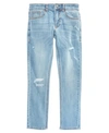 RING OF FIRE DISTRESSED DENIM SLIM-FIT JEANS, BIG BOYS (8-20), CREATED FOR MACY'S