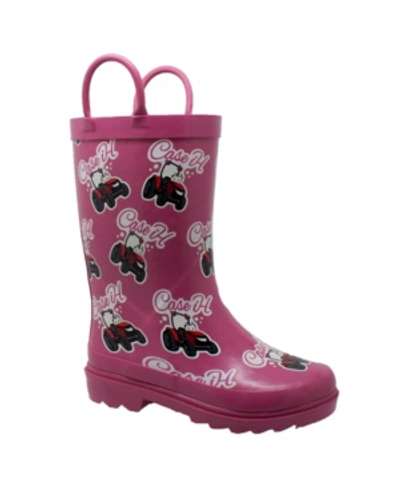 Case Ih Kids' Toddler Girls Big Rubber Boots In Pink