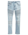 Ring Of Fire Big Boys Speedy Slim-fit Stretch Moto Jeans, Created For Macy's In Smoke Blue