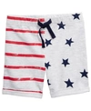 FIRST IMPRESSIONS BABY BOYS RED, WHITE & BLUE PRINTED SHORTS, CREATED FOR MACY'S