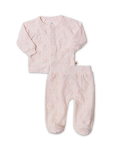 Snugabye Kids' Baby Girls 2 Piece Footed Pajama In Pink