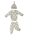 EARTH BABY OUTFITTERS BABY BOYS BAMBOO 3 PIECE STAR NEWBORN SET