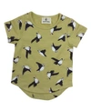 EARTH BABY OUTFITTERS TODDLER GIRLS ORGANIC COTTON PUFFINS T-SHIRTS