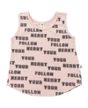 EARTH BABY OUTFITTERS TODDLER GIRLS ORGANIC COTTON FOLLOW YOUR HEART TANK TOP