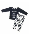 Earth Baby Outfitters Toddler Boys Viscose From Bamboo Long Sleeve 2 Piece Dream Big Little One Pajamas Set In Black