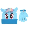 ABG ACCESSORIES TODDLER GIRLS MY LITTLE PONY 2 PIECE KNIT CUFF HAT AND MATCHING MITTENS SET