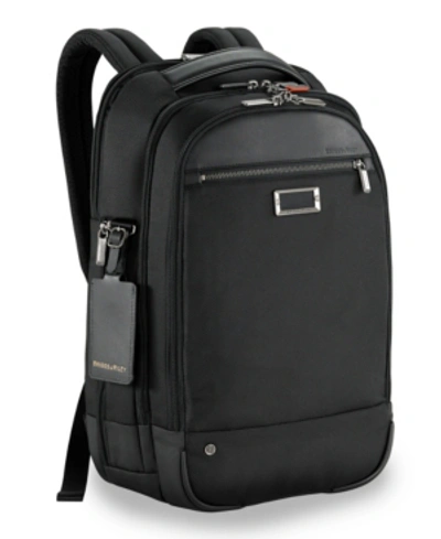 Briggs & Riley Men's Medium Nylon Backpack In Black