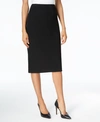 Kasper Skimmer Center Back Zip Pencil Skirt In Black