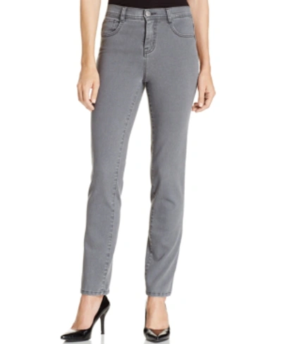 Style & Co Petite Tummy-control Slim-leg Jeans, Petite & Petite Short, Created For Macy's In Whisper Grey