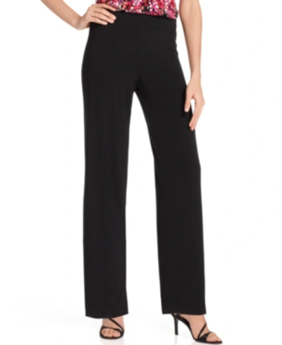 Ny Collection Petite Wide-leg Palazzo In Black